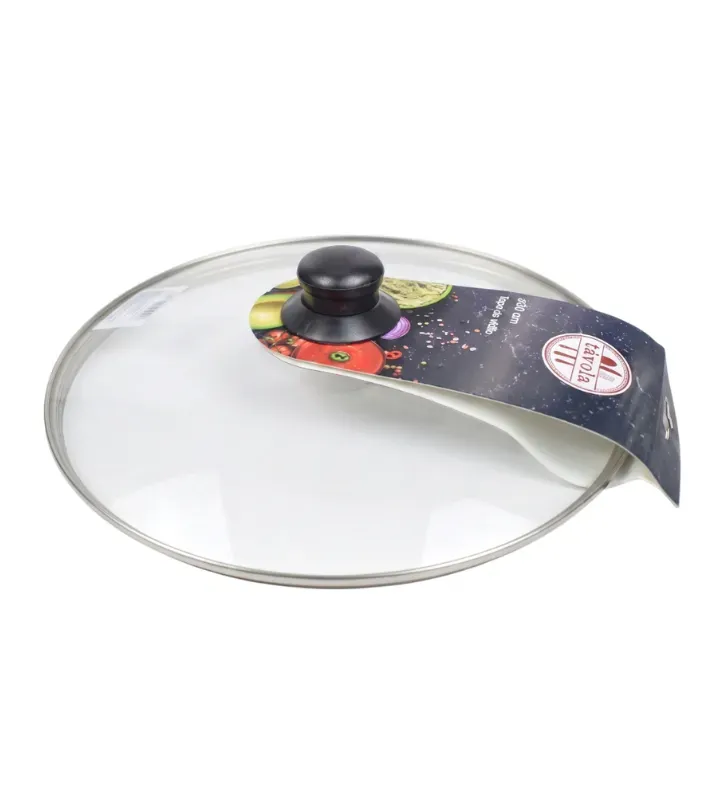 Tapa de Vidrio 30 cm con Pomo de Baquelita | Távola