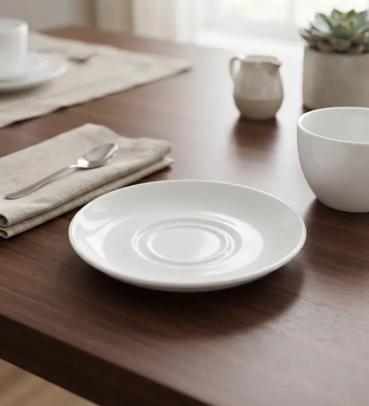 Plato para Taza 5.5" (14 cm) Melamina Blanca | Távola 80737