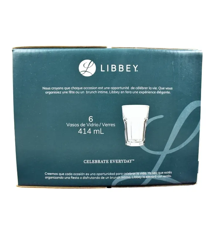 Juego de 6 Vasos Gibraltar 414 ml D244 | Libbey