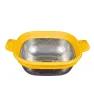 Colador Escurridor Cuadrado Mediano Acero Inoxidable M-100084 | Yuliana