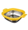 Colador Escurridor Cuadrado Mediano Acero Inoxidable M-100084 | Yuliana