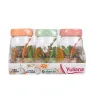 Set Botanic Decorado 3 Tarros Vidrio 370ml con Cuchara Y-90034 | Yuliana