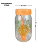 Set Botanic Decorado 3 Tarros Vidrio 370ml con Cuchara Y-90034 | Yuliana