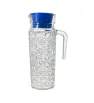 Jarra de Vidrio Labrado 1.1L con Tapa Azul 025-002-011 | Travessa