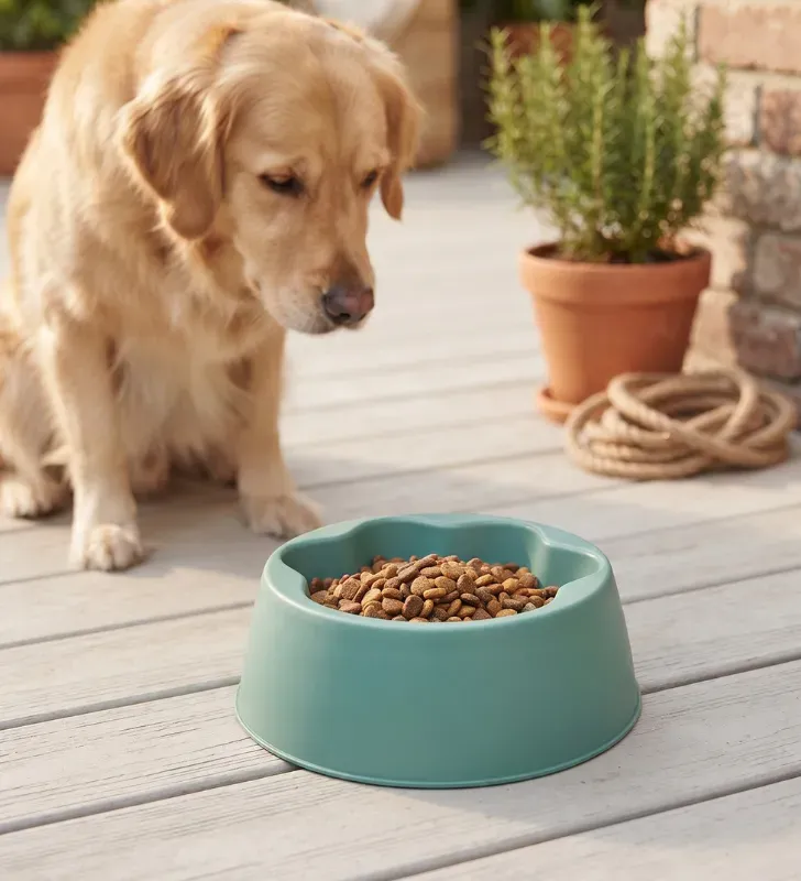 Plato de Plástico para Mascota Diseño Huella ME25325 | Mexasia