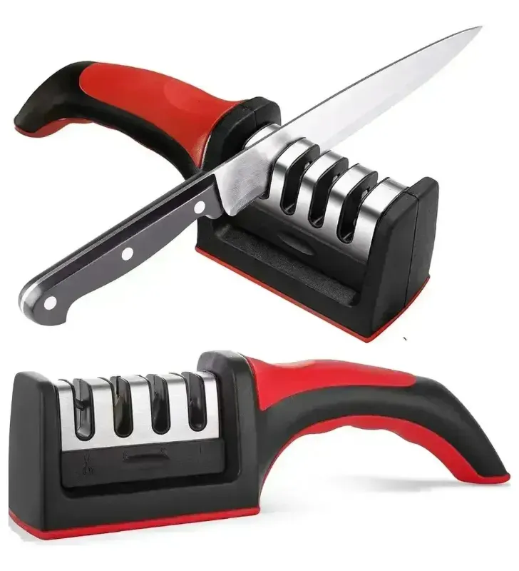 Afilador Manual de Cuchillos 3 Ranuras 21x5x6 cm MS0333 | Mexasia