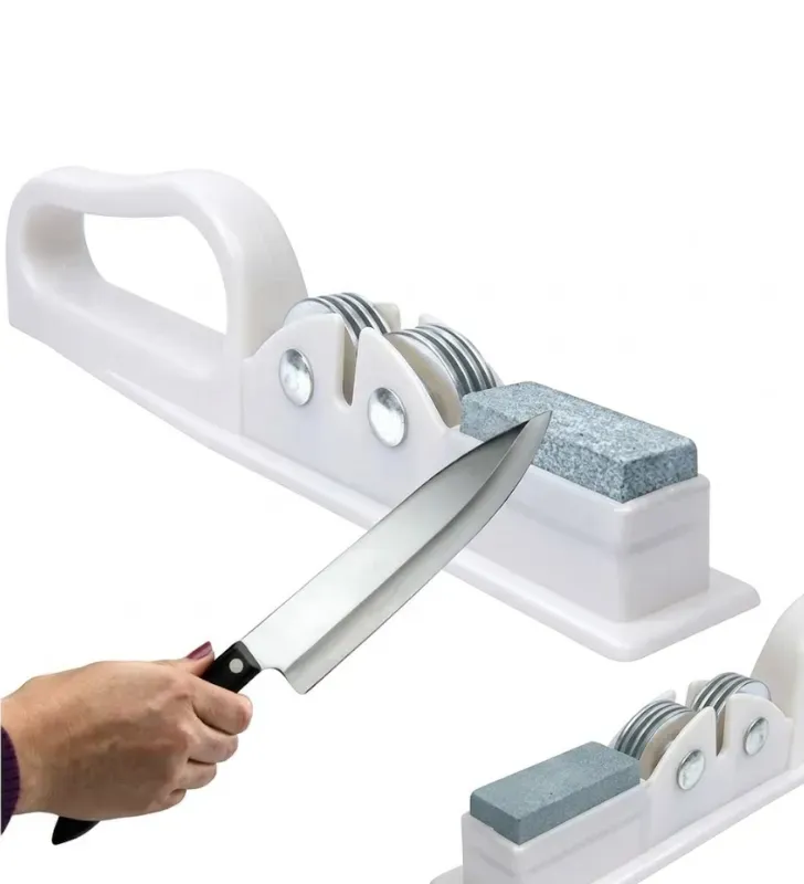Ideal para afilar cuchillos de cocina lisos, navajas y utensilios de corte domésticos en el hogar, fondas, cocinas económicas y