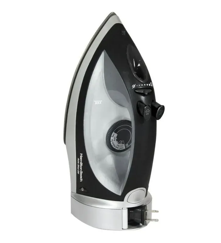 Plancha Hamilton Beach 14210R | Anti‑adh. con cable retráctil y vapor vertical
