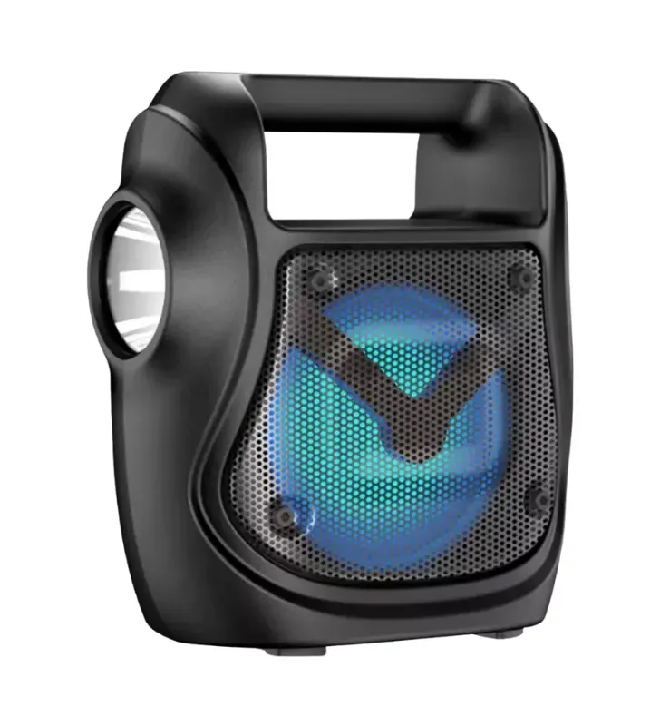 Bocina Bluetooth Portátil 4" con Linterna y Micrófono S-10414 | AEK Cyber