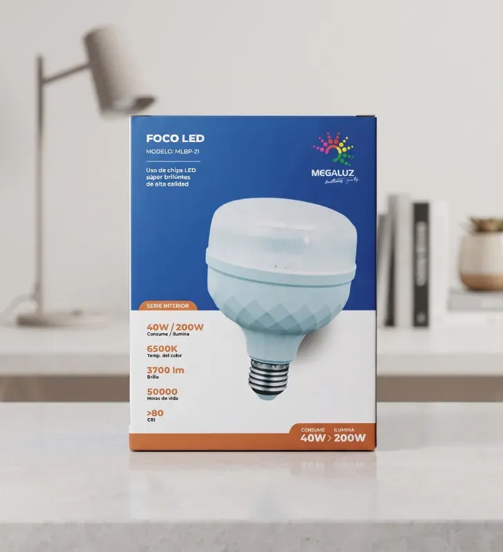 Foco LED 40W (Equivalente 200W) 3700 Lúmenes 6500K S58W40 | Megaluz