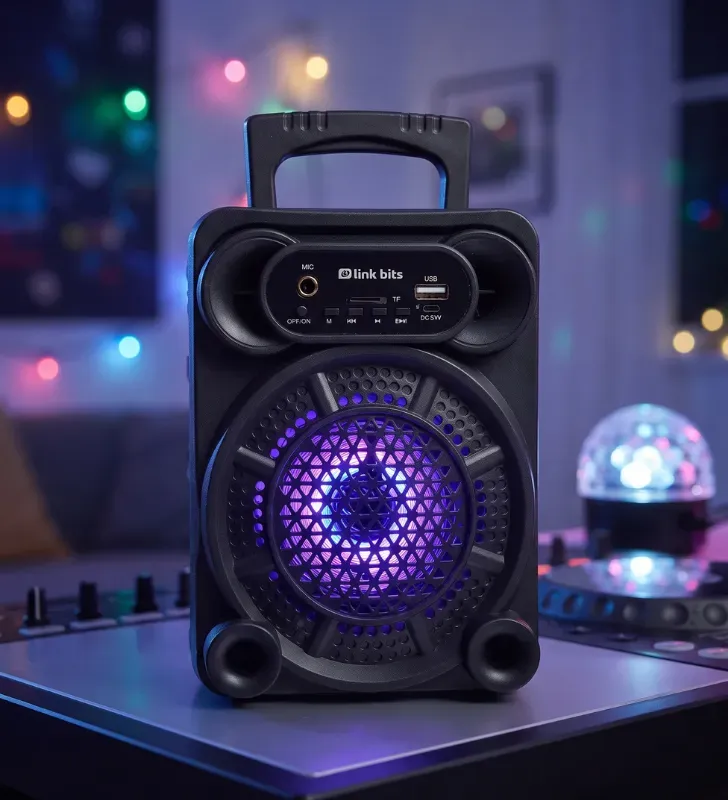 Bocina Bluetooth Portátil 4" 5W Karaoke Micrófono SA428T RFR106 | Link Bits