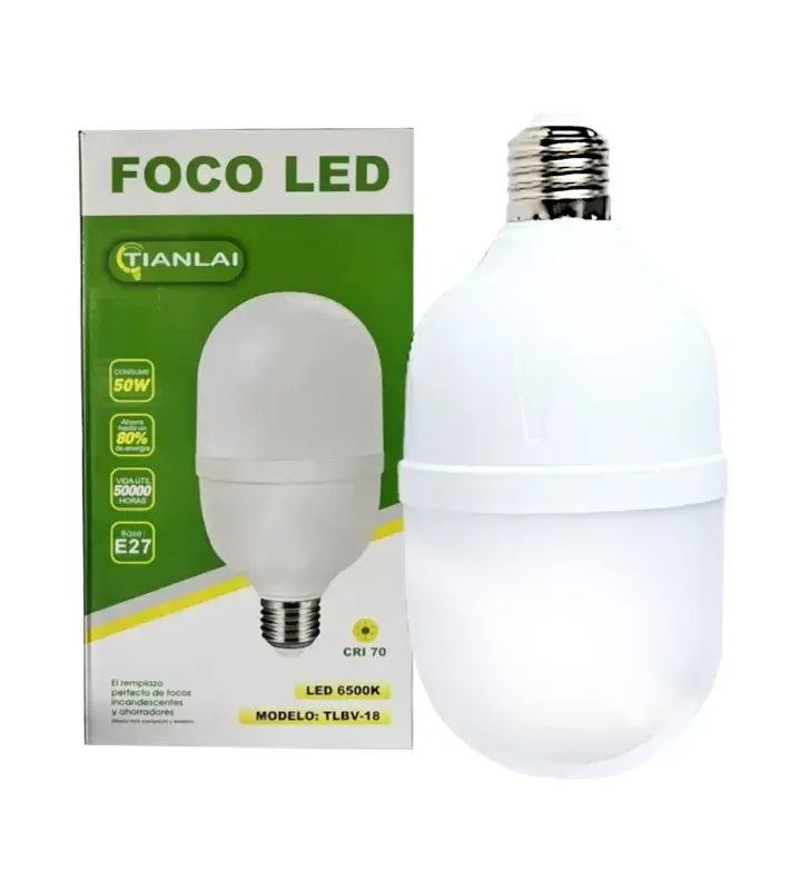 Foco LED de Alta Potencia 50W Luz Fría 6500K S45W50 | Tianlai by Megaluz