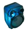 Bocina Bluetooth Portátil 3" 5W TWS Luz LED SA323T RFR366 | Link Bits