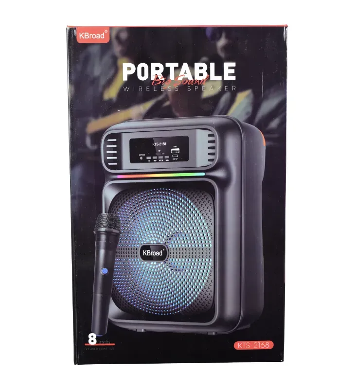Bocina Bafle Bluetooth 8" 5W con Micrófono KTS-2168 | KBroad Link Bits