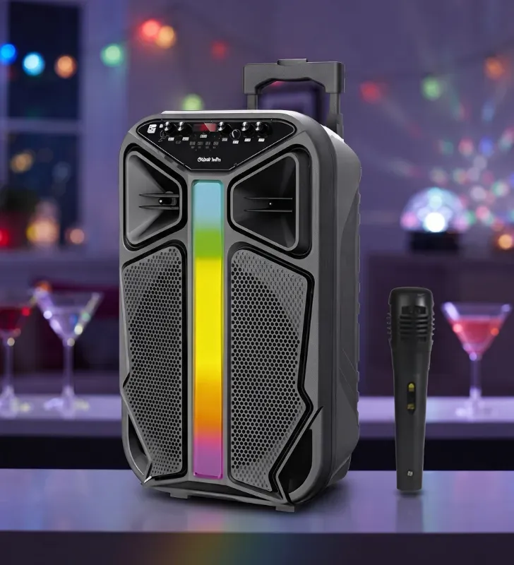 Bafle Bluetooth 12" TWS Luz LED RGB Micrófono SA1241TKL | Link Bits