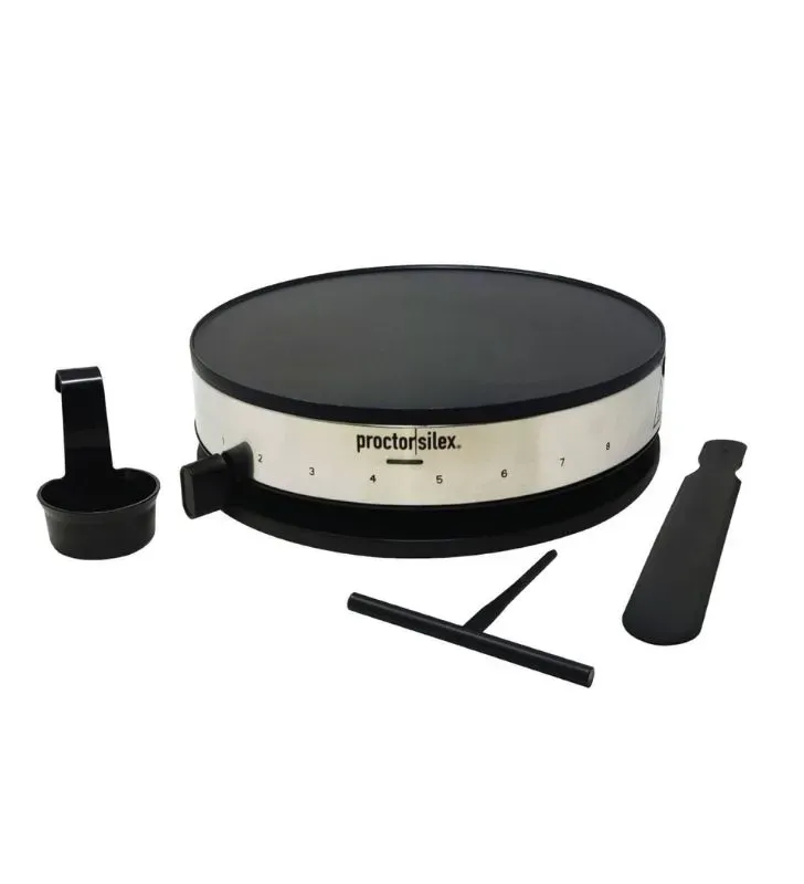 Crepera eléctrica Proctor Silex 38400 | Placa 13″ antiadherente, 8 calorías