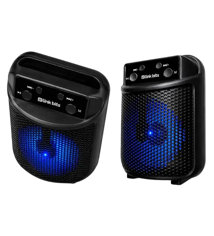 Bocina Bluetooth Portátil 3" TWS Luz LED VA399T RFR-342 | Link Bits