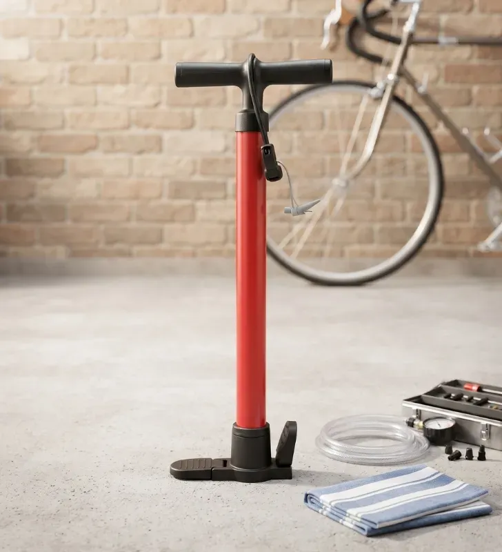 Bomba Manual para Inflar 23" Cuerpo Metálico 8802 | Santul