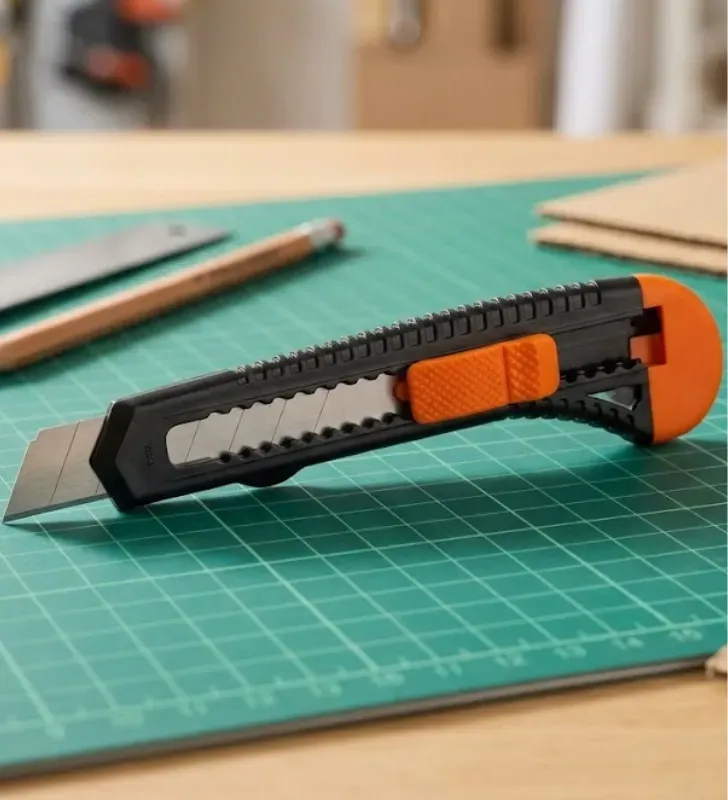 Cutter de Plástico 6" Cuchilla Acero al Carbono 18 mm 5897 | Keer