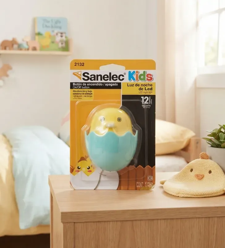 Luz de Noche LED Infantil Pollito Amarillo 5W 2132 | Sanelec Kids
