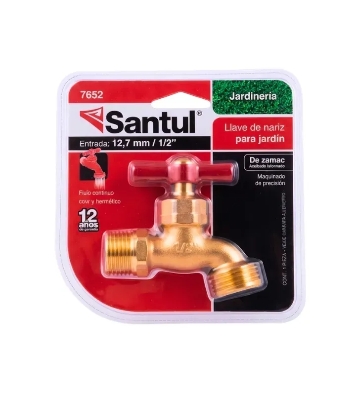 Llave de Nariz para Jardín 1/2" Acabado Latonado 7652 | Santul