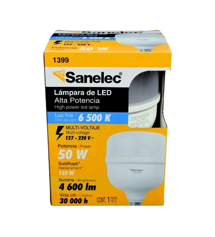 Foco LED de Alta Potencia 50W 4600 lm 6500K 1399 | Sanelec