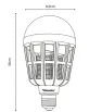 Foco Mata Insectos LED con Lámpara 15W Luz Fría 6500K 1653 | Sanelec