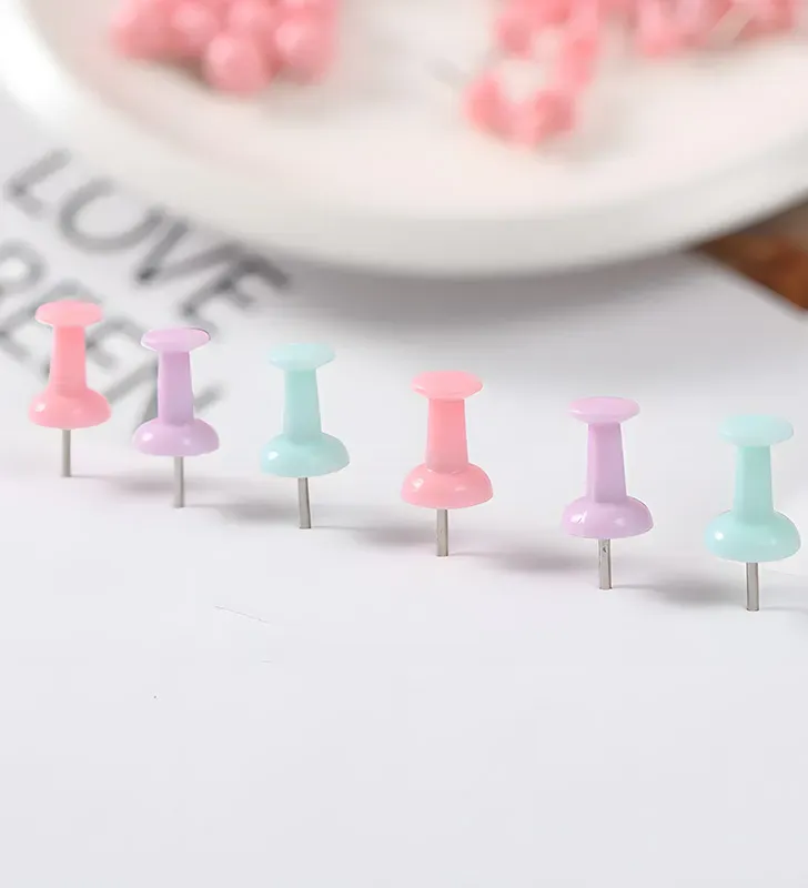 Set tachuelas y push‑pins pastel | Mix de tachuelas grandes y chichas