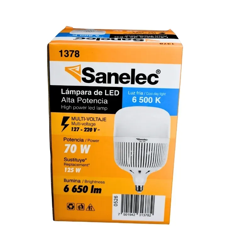 Foco LED de Alta Potencia 70W 6650 lm 6500K 1378 | Sanelec