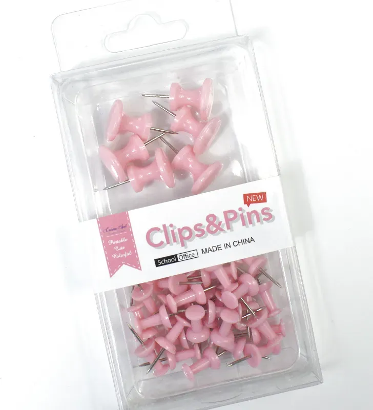 Set tachuelas y push‑pins pastel | Mix de tachuelas grandes y chichas