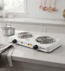 Parrilla Eléctrica Doble 2 Quemadores 2000W Termostato 5929 | Sanelec