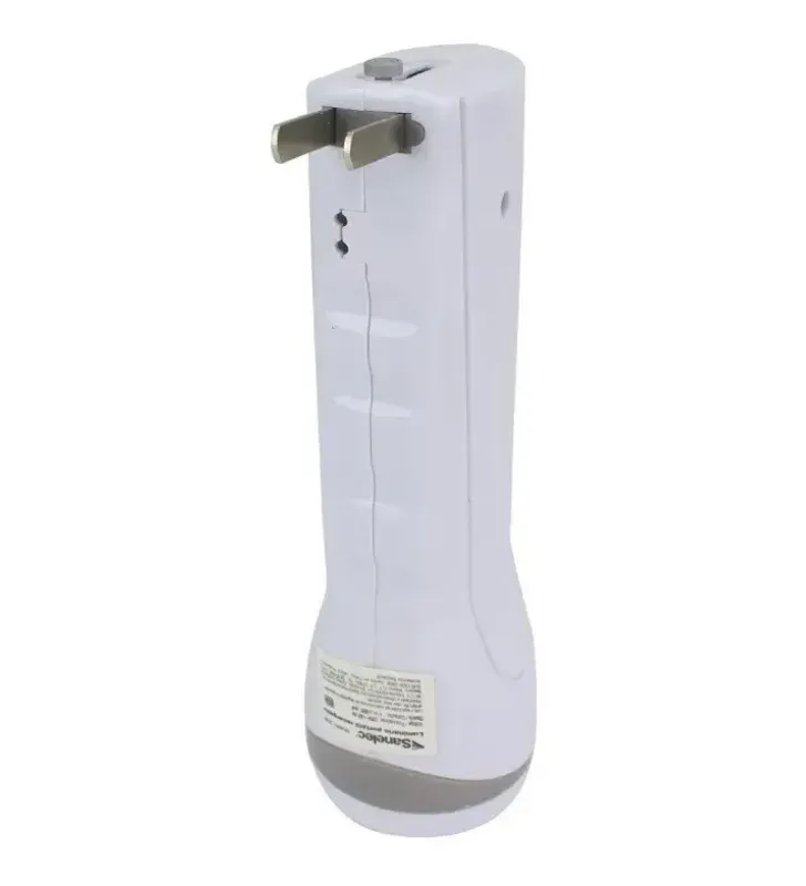Linterna Recargable 5 LEDs Alcance 100m Clavija Retráctil 2091 | Sanelec