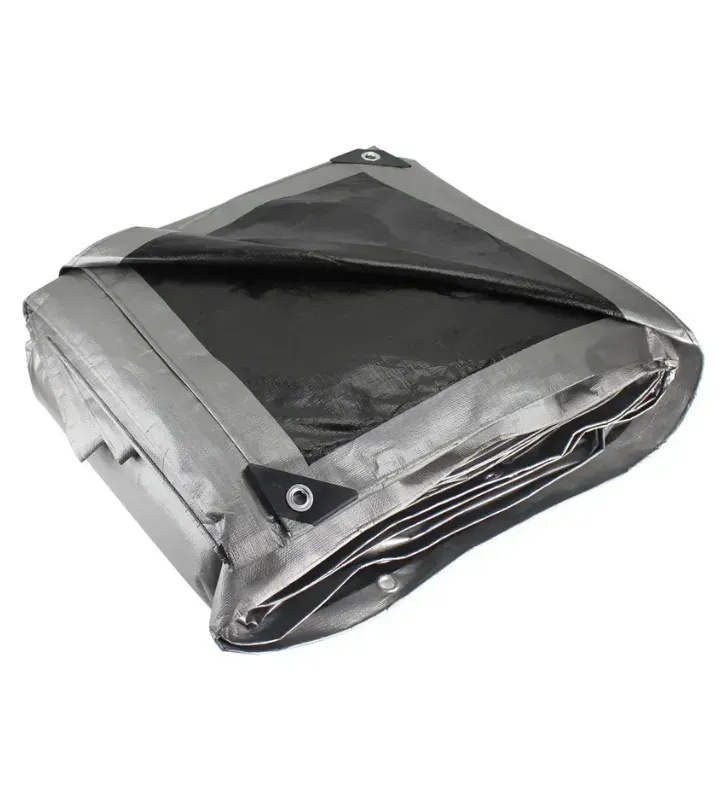Lona Reforzada Uso Rudo 6 * 12 m Gris/Negro | Santul