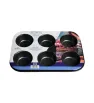 Molde para Muffin 6 Cavidades Acero al Carbón Antiadherente 060-005-006 | Travessa