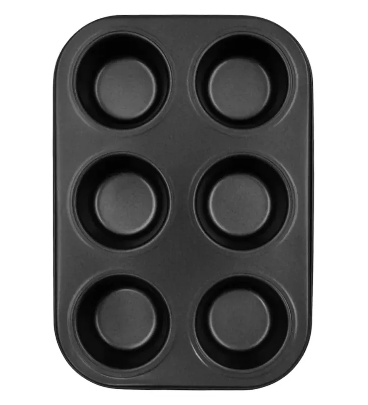 Molde para Muffin 6 Cavidades Acero al Carbón Antiadherente 060-005-006 | Travessa