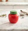 Salero en Forma de Jitomate de Plástico Rojo/Verde | PG Plagol