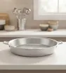 Charola Chica Pulida de Aluminio con Asas Remachadas | Enreemo