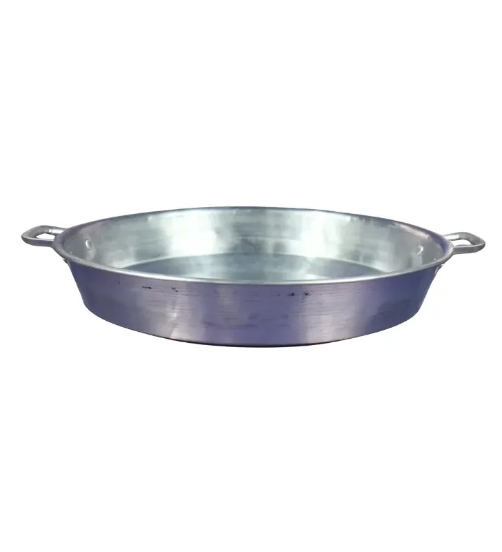 Charola Chica Pulida de Aluminio con Asas Remachadas | Enreemo