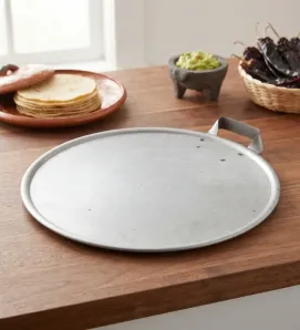 Comal No. 4 de Lámina Galvanizada con Asa | Enreemo
