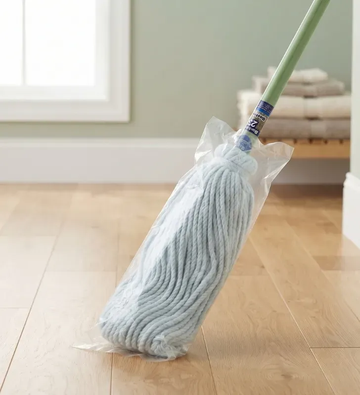 Trapeador Pabilo Bofo Blanco 250 Bastón Madera 02MLIB003 | Jarciería Libertad