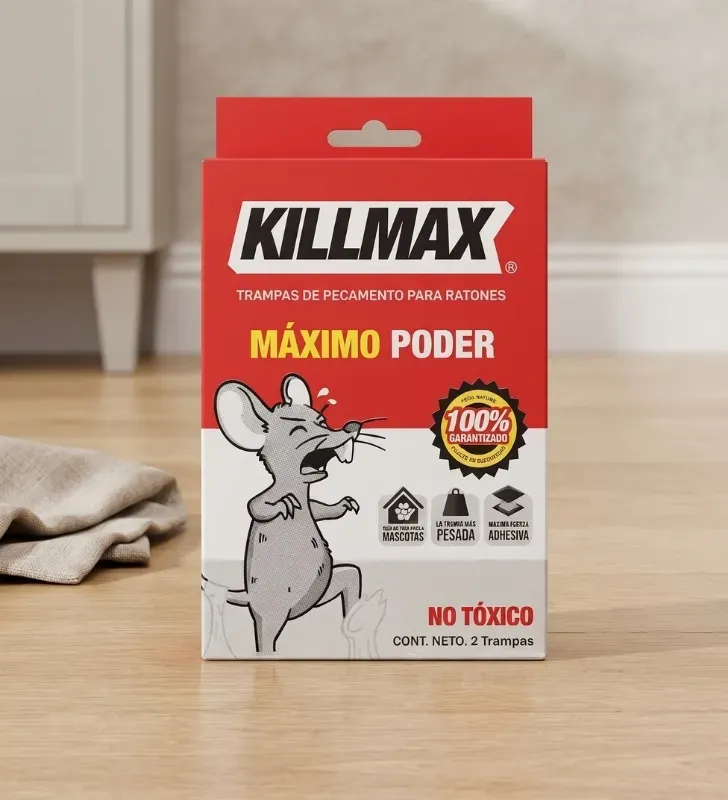 Trampa Chica Pega Ratones P-203/K203 No Tóxica 2 Piezas | KILLMAX