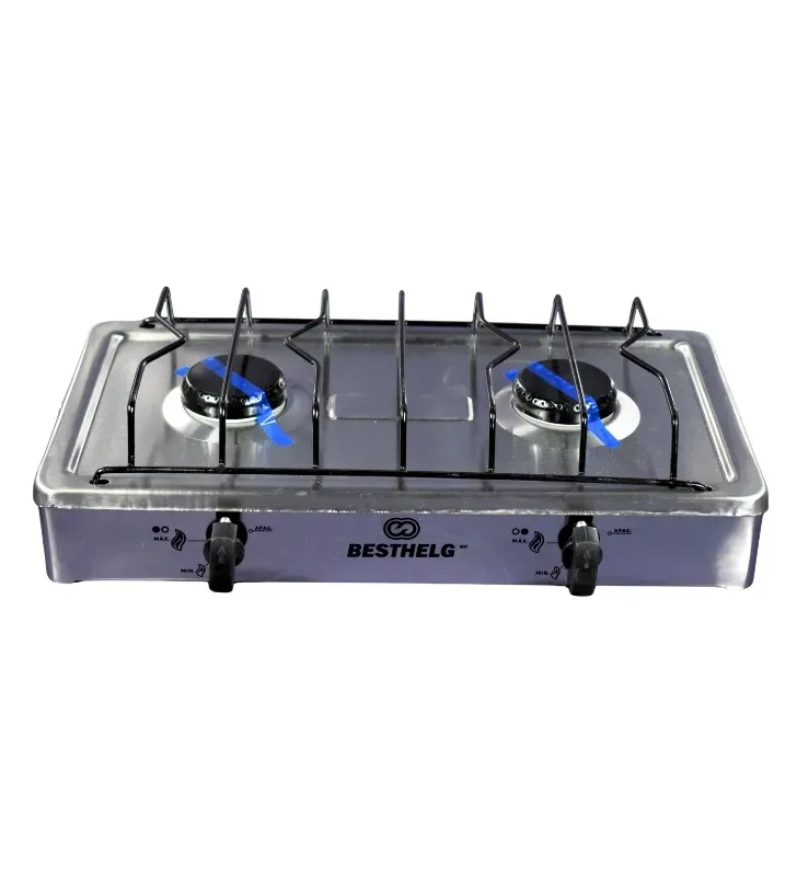 Parrilla de Gas 2 Quemadores Acero Inoxidable 23451 | BESTHELG
