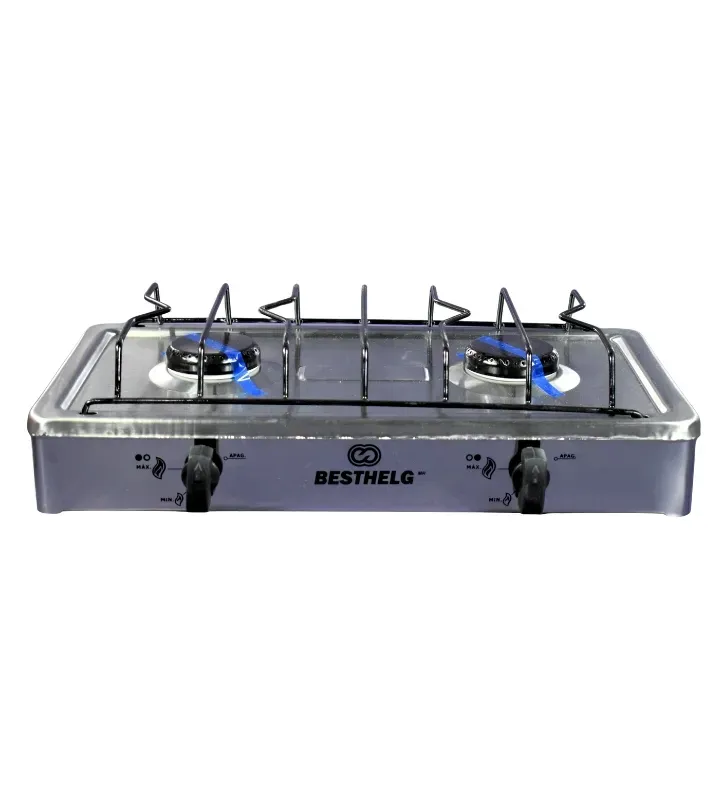 Parrilla de Gas 2 Quemadores Acero Inoxidable 23451 | BESTHELG