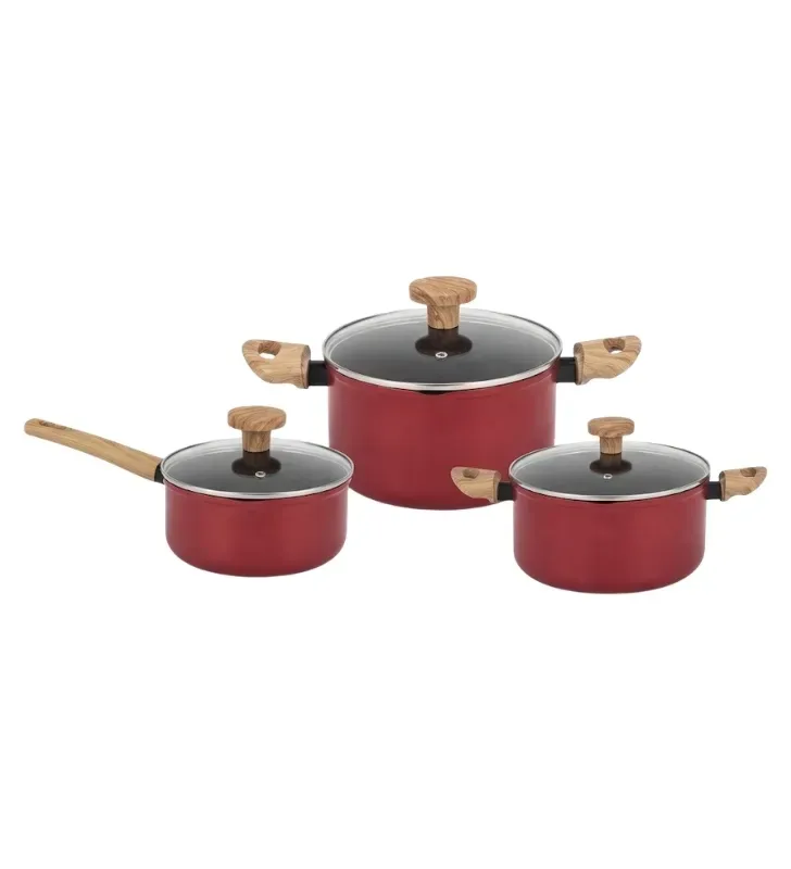 Juego de Ollas 6 Piezas Rojo CM061R | Yudha