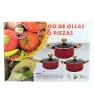 Juego de Ollas 6 Piezas Rojo CM061R | Yudha
