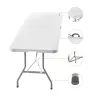 Mesa Verona 1.80 m Portafolio Plegable Blanca | Duna