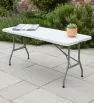 Mesa Verona 1.80 m Portafolio Plegable Blanca | Duna