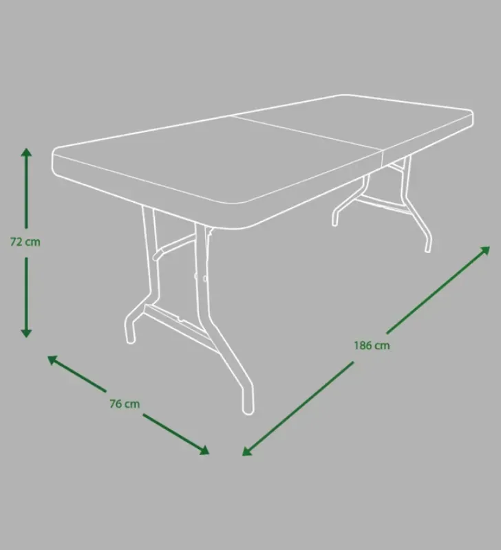 Mesa Verona 1.80 m Portafolio Plegable Blanca | Duna