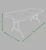 Mesa Verona 1.80 m Portafolio Plegable Blanca | Duna