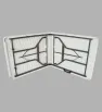 Mesa Verona 1.80 m Portafolio Plegable Blanca | Duna